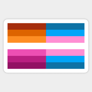 Custom Transgender Lesbian Transbian Flag Sticker